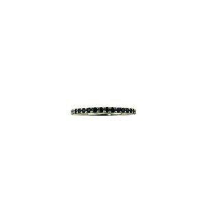 GC 14 Karat White Gold Lab Grown Sapphire Band Ring Size 6 #17292